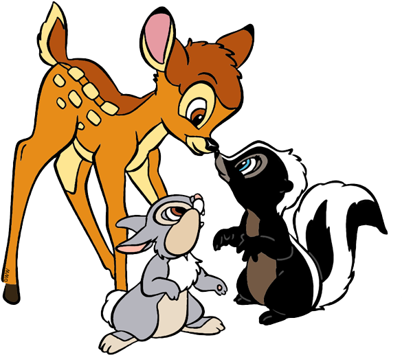 Flower From Bambi - Bambi And Thumper Drawing Clipart (600x541), Png Download