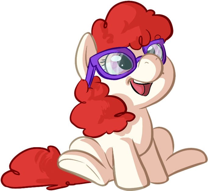 Mlp Pony With Glasses Clipart (694x645), Png Download