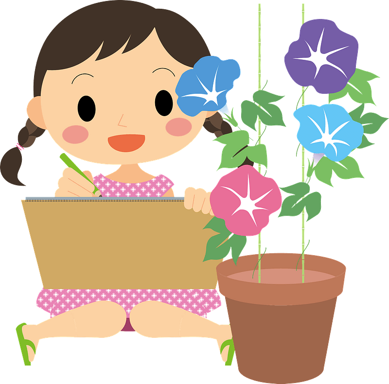 Child Girl Morning Glory Clipart - Seattle Art Museum - Png Download (800x790), Png Download