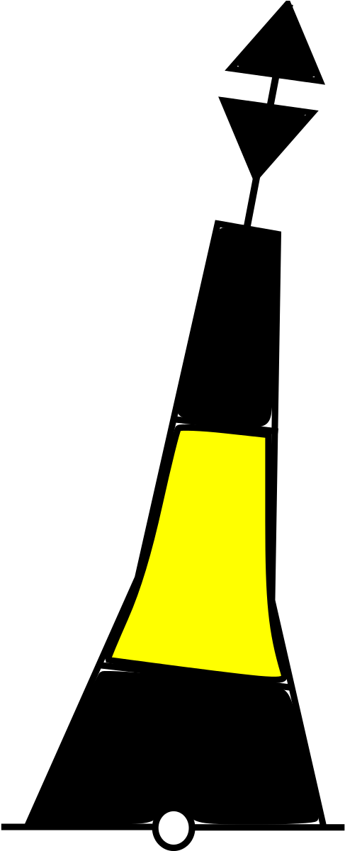 Cardinal Buoy East Clipart By Seafish - East Cardinal Buoy - Png Download (494x1200), Png Download