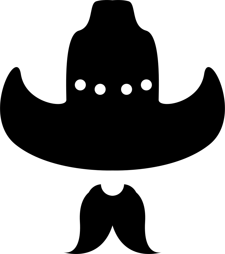 Hat Svg Mustache - Sombra De Un Sombrero De Vaquero Clipart (870x980), Png Download