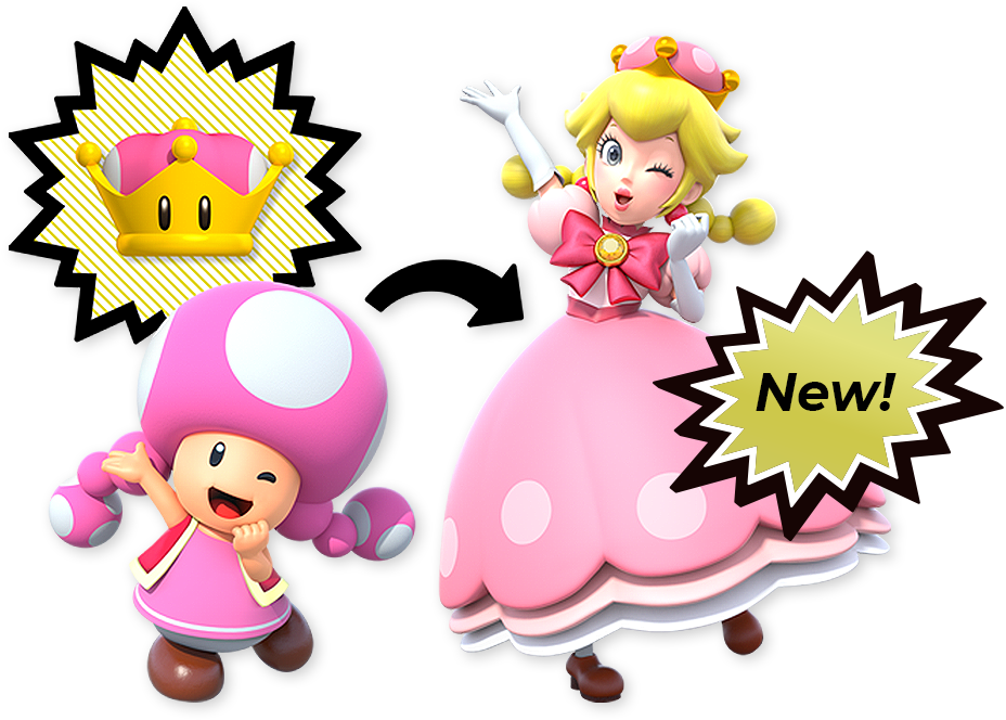 Ci Nswitch Nsmbud 1 Items 00 - Toadette New Super Mario Bros Clipart (928x664), Png Download