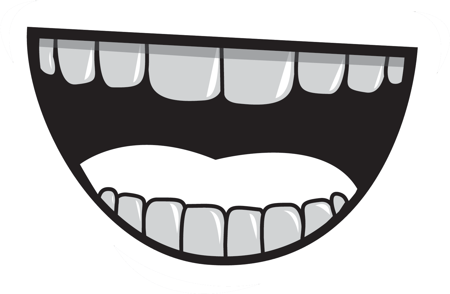 Royalty-free Mouth Cartoon - Smiling Mouth Cartoon Png Clipart (1772x1443), Png Download