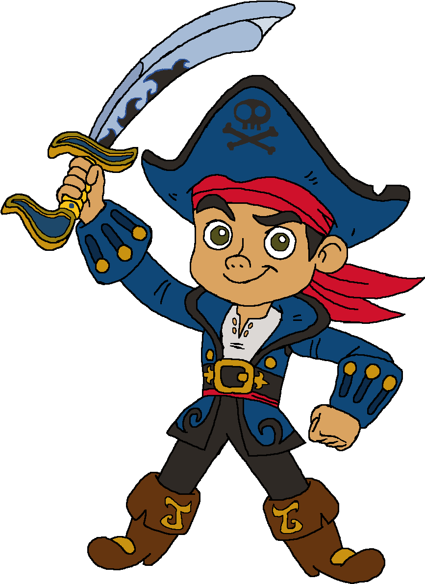 Captain Hook Smee Youtube Neverland Disney Junior - Jake And The Neverland Pirates Clipart (954x1262), Png Download