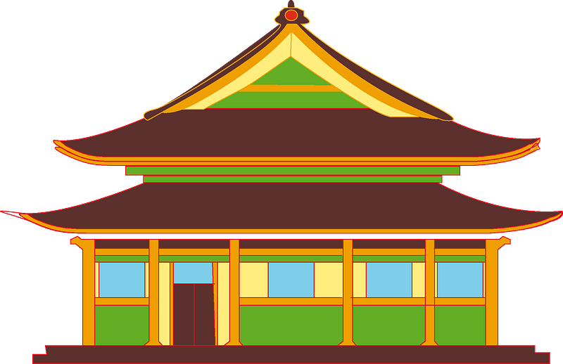Pagoda Clipart - Chinese Home Clipart - Png Download (800x518), Png Download