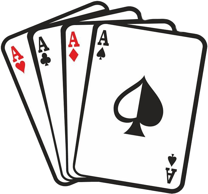 Playing Card Png High Quality Image - Black And White Play Cards Clipart (728x724), Png Download