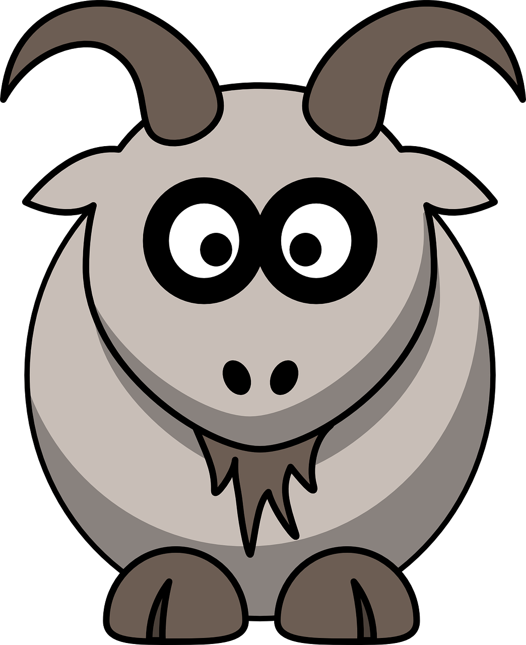 Farm Animal Rural Transparent - Cartoon Goat Clipart - Png Download (1044x1280), Png Download