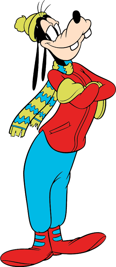 Winter Goofy Clipart (399x914), Png Download