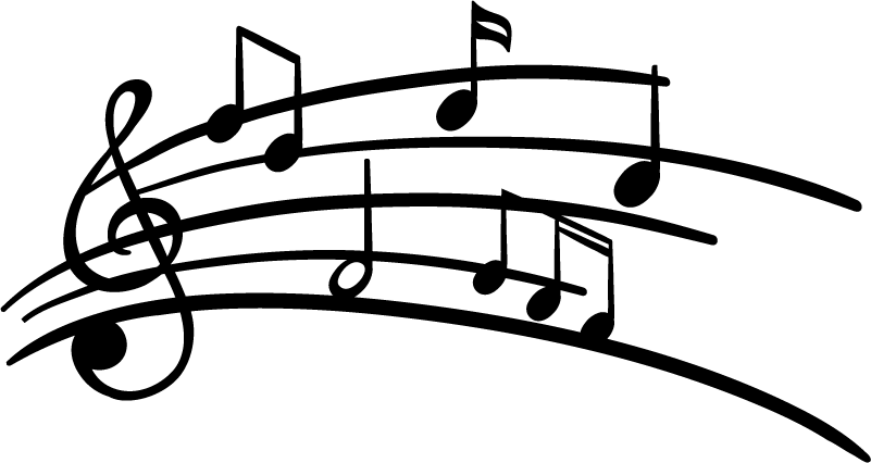 Musical Notes Car Vehicle Sticker Clipart (801x426), Png Download