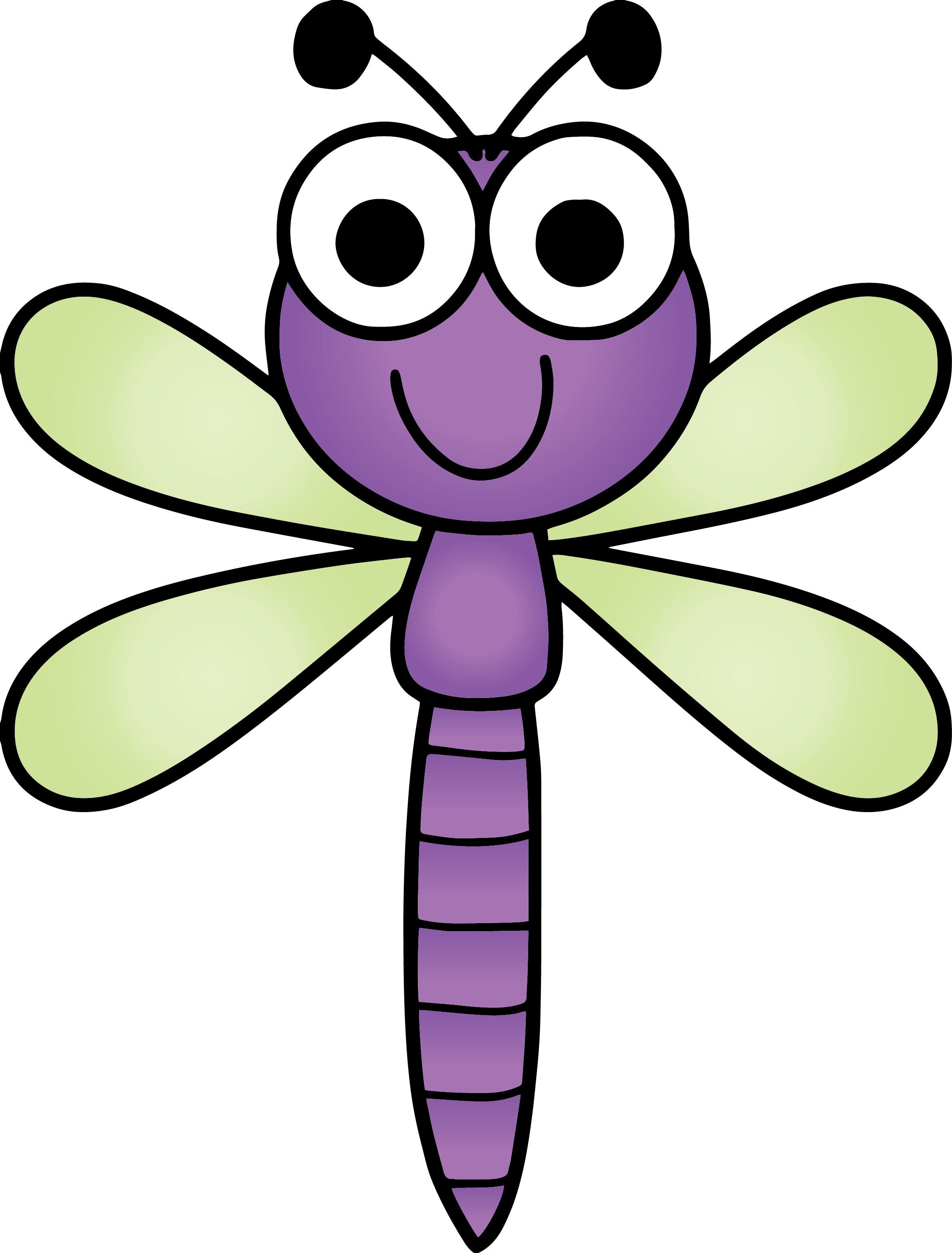 Dragonfly Birthday Free On - Clip Art Dragonfly - Png Download (2381x3134), Png Download