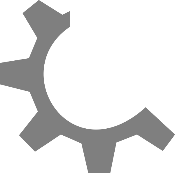 Small Half Gear Clipart- - Half Gear Clipart - Png Download (600x593), Png Download