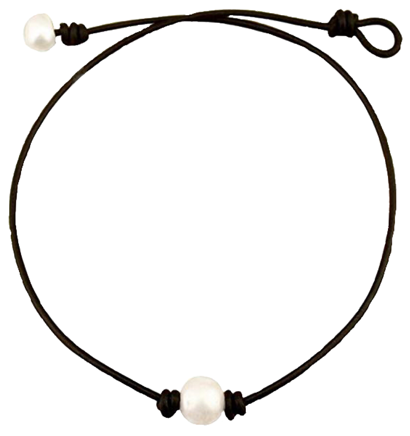#choker #whitebeadchoker #bead #beadchoker #necklace - Pearl Leather Choker Clipart (919x893), Png Download