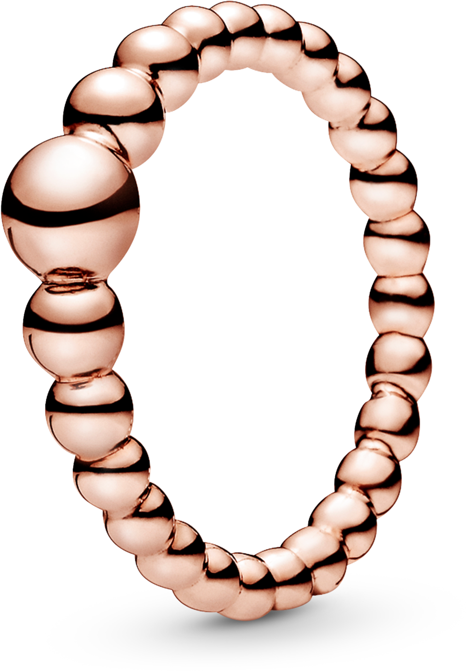 Pandora - Title - Tag - Pandora Beaded Ring Rose Gold Clipart (2000x2000), Png Download