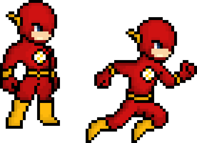 Pixel Art The Flash Clipart (690x500), Png Download