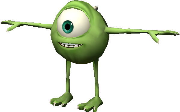Download Zip Archive - Mike Wazowski T Pose Clipart (750x650), Png Download