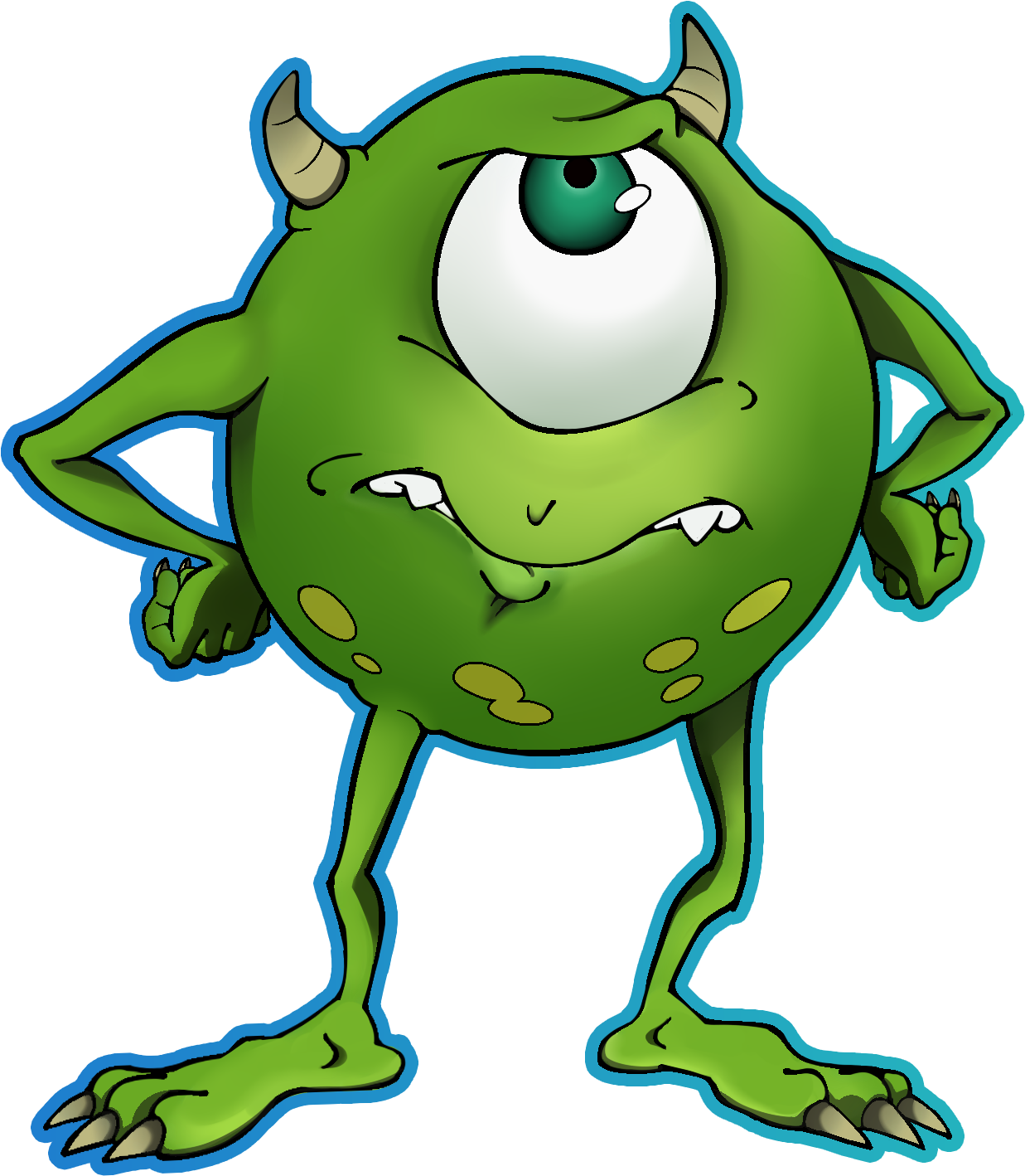 Mister Wazowski - Cartoon Clipart (1506x1887), Png Download