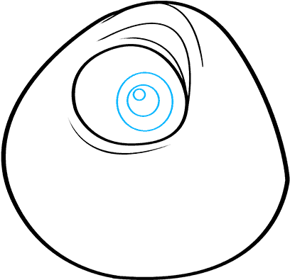 How To Draw Mike Wazowski From Monsters, Inc - Circle Clipart (680x678), Png Download