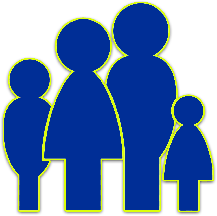 Silhouette Family Clipart Transparent - Png Download (835x832), Png Download