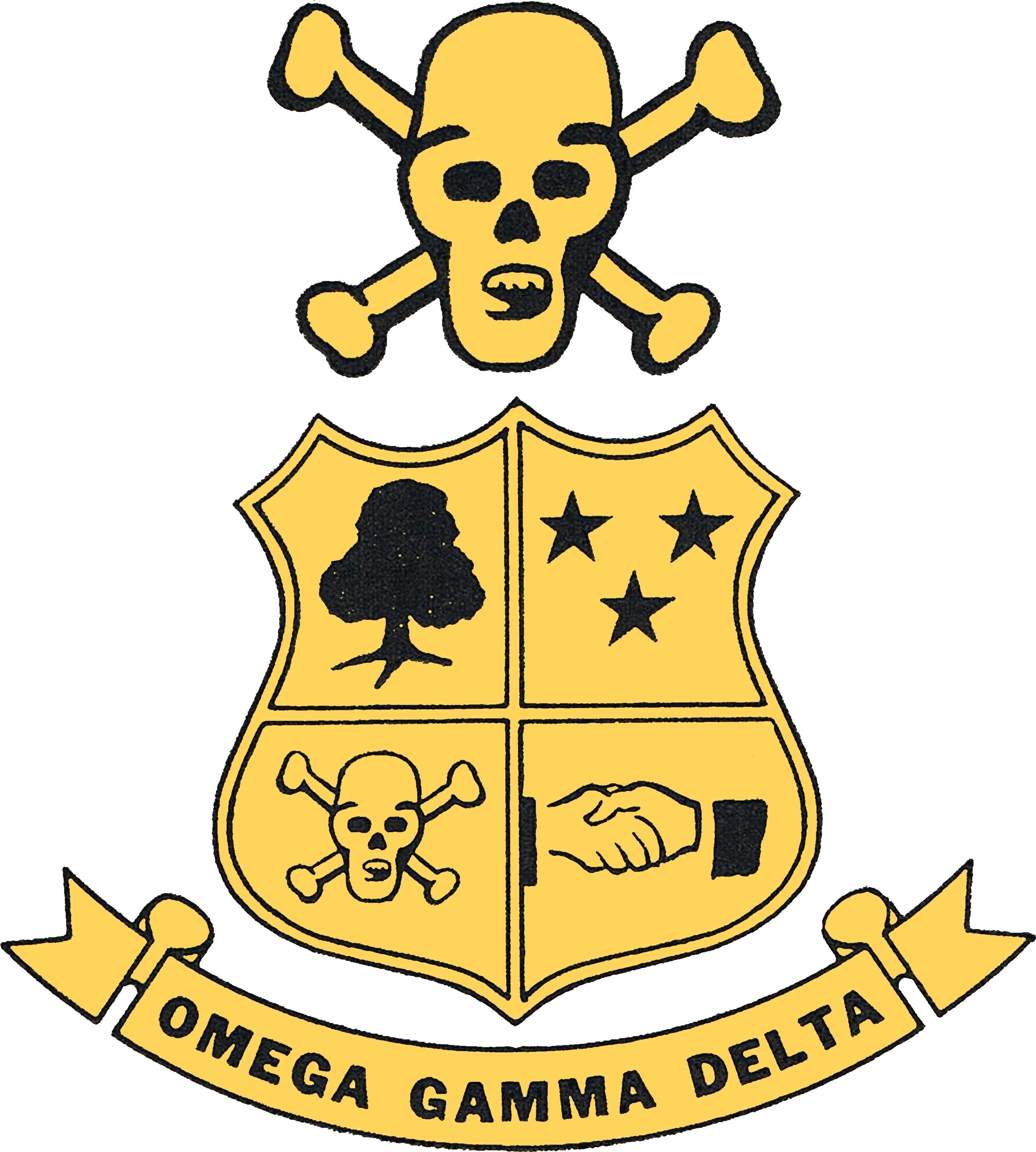 Handshake Clipart Brotherhood - Omega Gamma Delta Crest - Png Download (2556x3300), Png Download