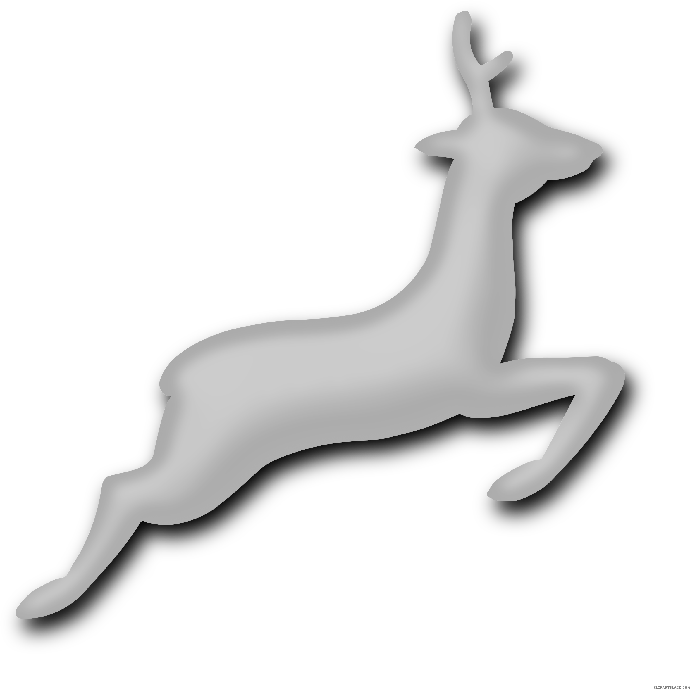 Deer Running Animal Free Black White Clipart Images - Kangaroo - Png Download (2359x2357), Png Download