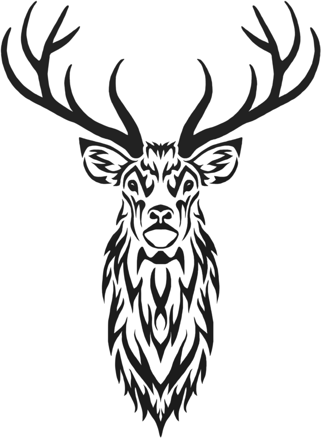 Collection Of Free Buck Drawing Tribal Download On - Transparent Tribal Deer Clipart (1024x1024), Png Download