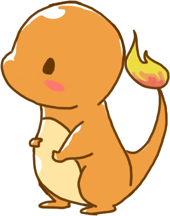 #pokemon#charmander#cute - Cute Drawings Of Pokemon Clipart (619x761), Png Download