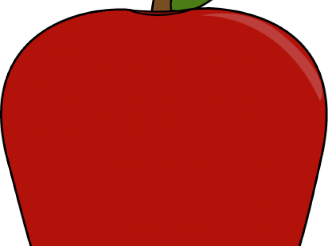 Apple Stem Clipart Clip Art Black And White Apple Fruit - Png Download (640x480), Png Download