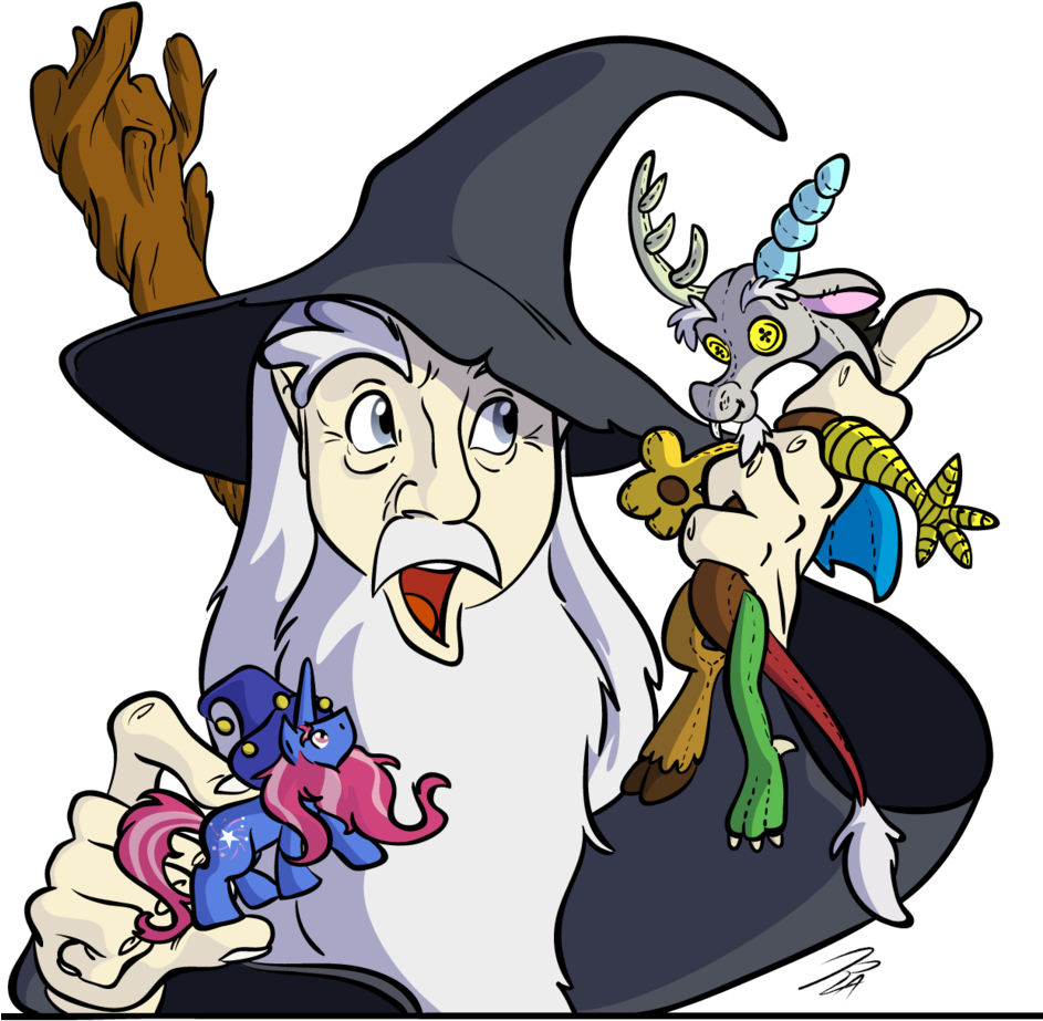 Lord Of The Rings Clipart Star Lord - My Little Pony Discord And Starswirl - Png Download (943x923), Png Download