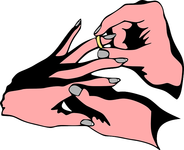 Wedding Rings Vector Png Clipart (640x524), Png Download