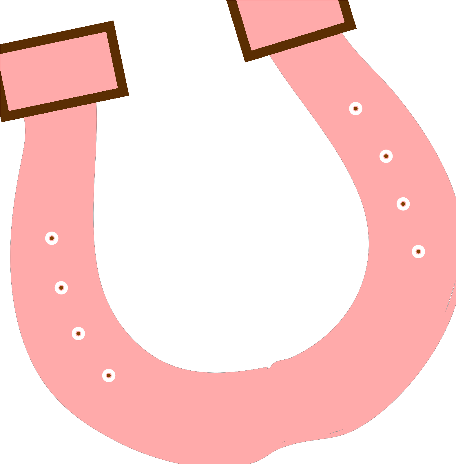 Horseshoe Clipart Pink - Png Download (1600x1600), Png Download