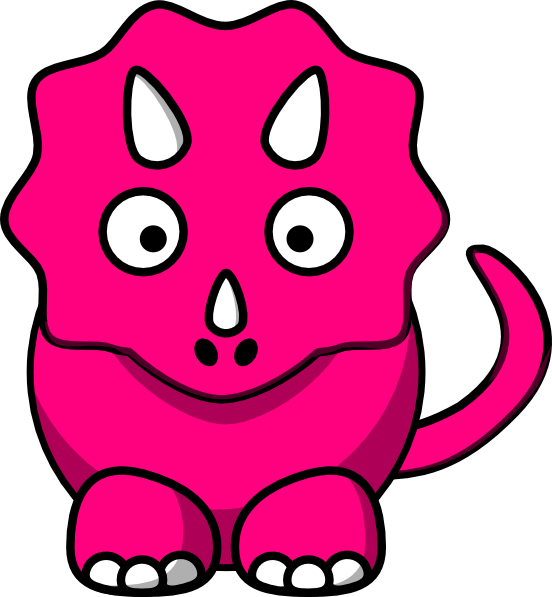 Pink Baby Dinosaur Clip Art - Blue Dinosaur Clipart - Png Download (552x597), Png Download