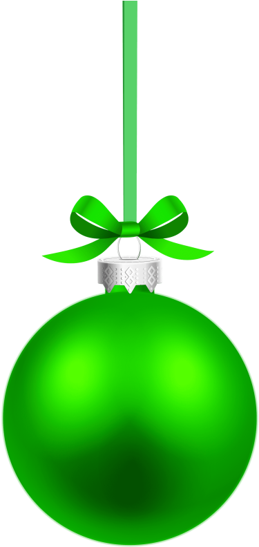 Green Christmas Ball Png Clipart (400x811), Png Download