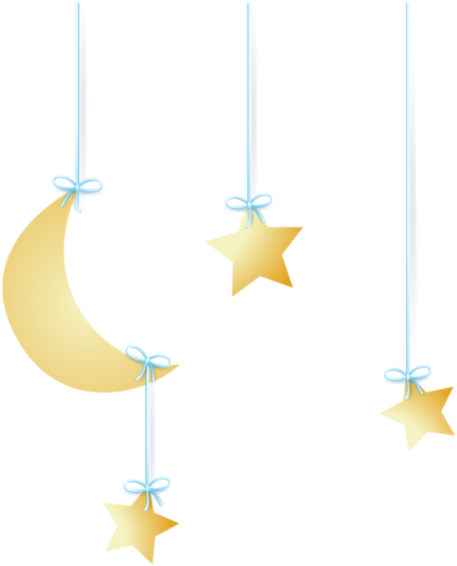 #freetoedit #hanging #crescentmoon #sta Clipart (2289x2289), Png Download