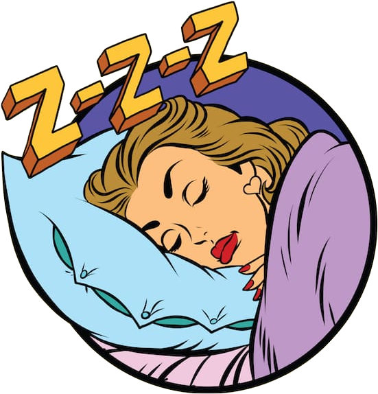 Pop Art Girl Sleeping Clipart (561x585), Png Download