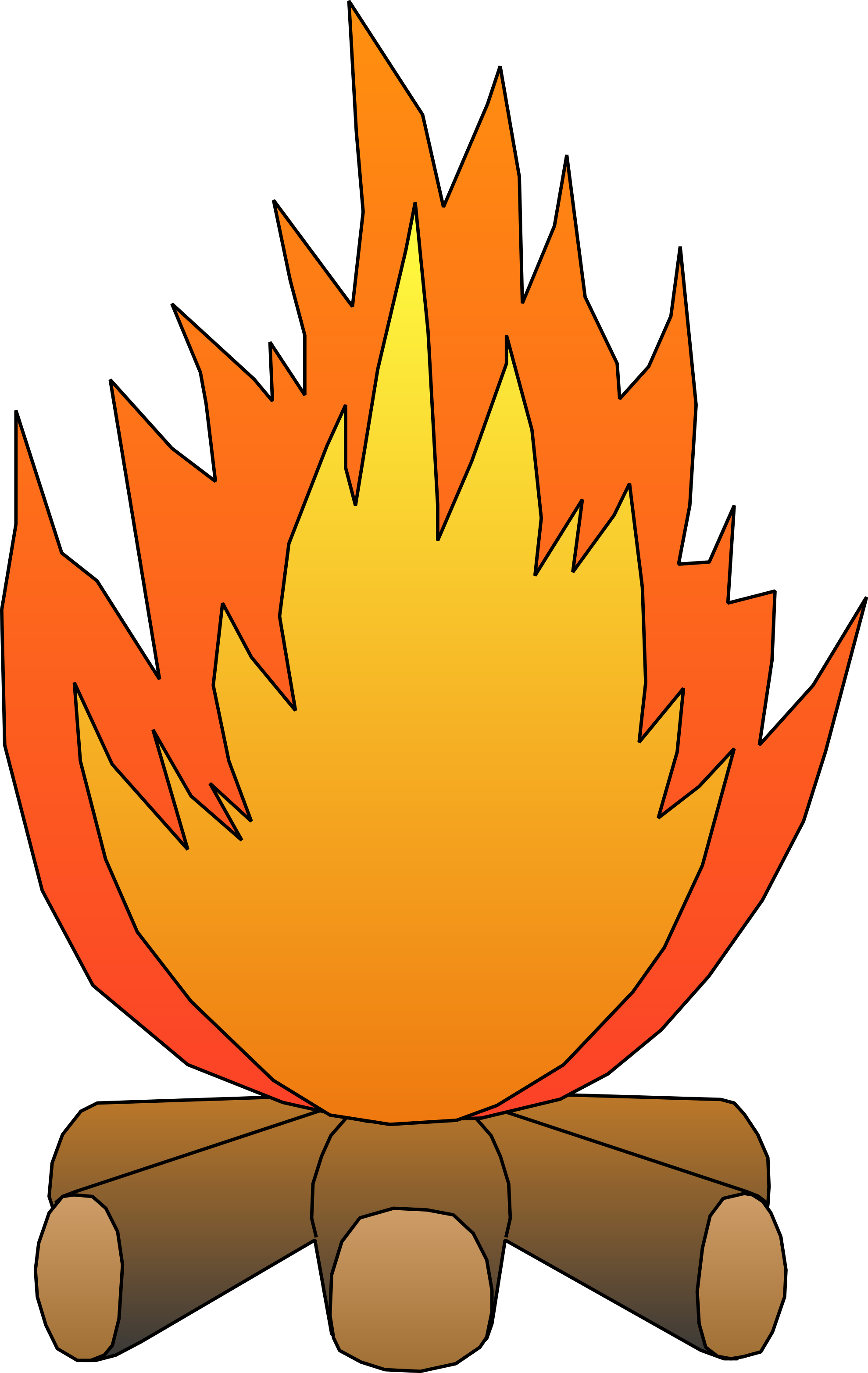 Fire Flame Clip Art - Fire Clip Art - Png Download (1979x3130), Png Download