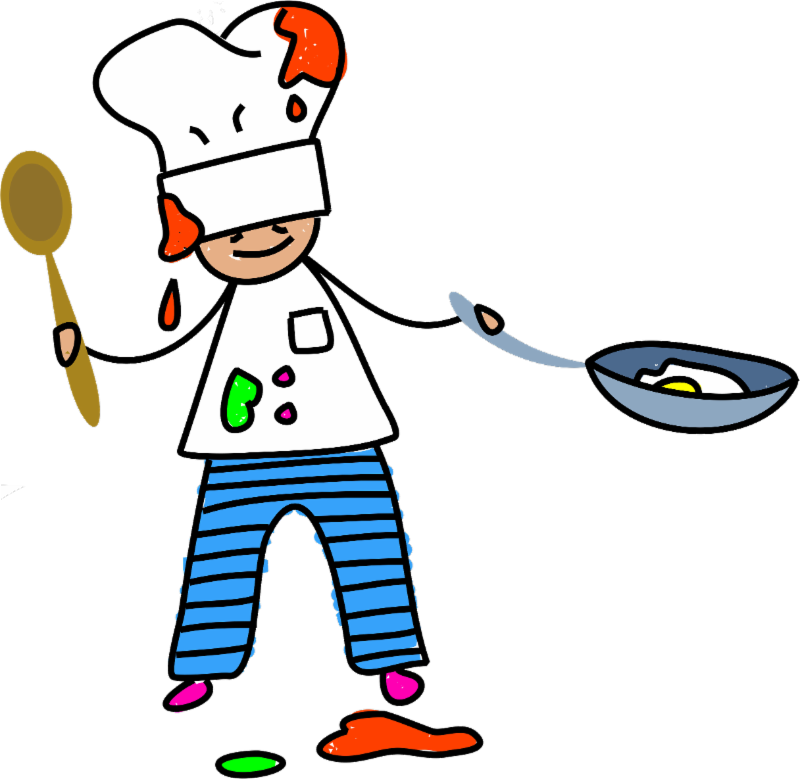 Kid Chef Drawing Clipart (800x779), Png Download