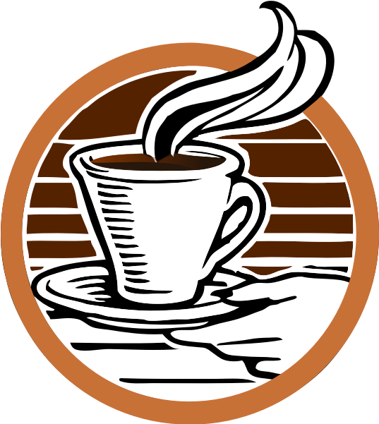 Johnny"s Cup Of Coffee Coloured - Coffee Logo Transparent Background Clipart (600x600), Png Download