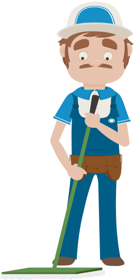 A Cleaner Boy - Cartoon Clipart (768x1088), Png Download