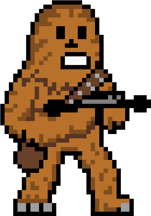Star Wars Chewbacca Pixel Art Clipart (825x1005), Png Download