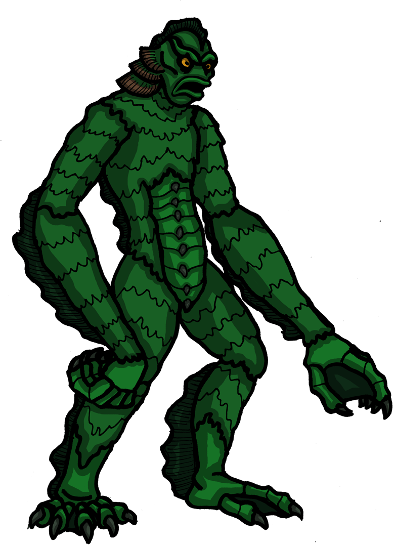 Gill Man - Illustration Clipart (800x1083), Png Download