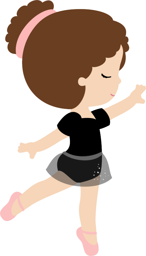 Transparent Little Girl Silhouette Png - Caricatura Bailarinas De Ballet Clipart (497x870), Png Download