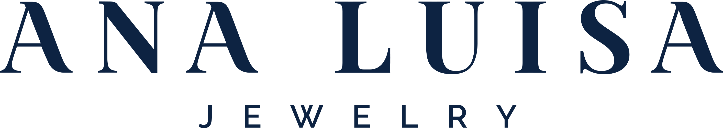 Ana Luisa Jewelry Logo Clipart (2826x680), Png Download