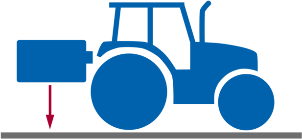Tractor Icon Transparent Silhouette Clipart (720x540), Png Download