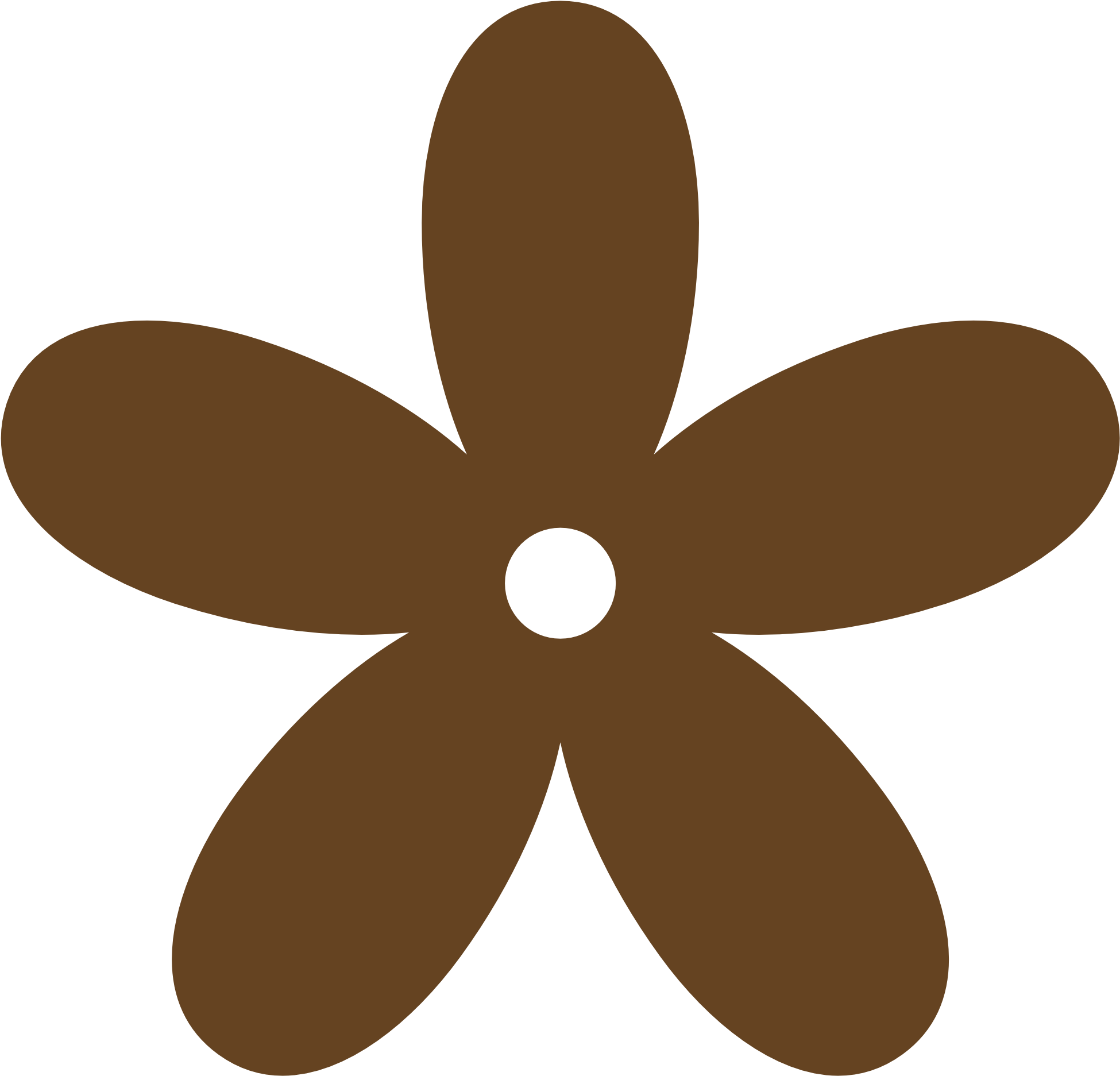 Brown Color Clipart - Purple Clipart Flower Png Transparent Png (1969x1952), Png Download