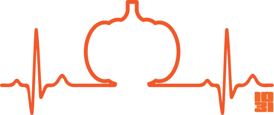 Halloween Heartbeat Decal - Halloween Heartbeat Clipart (899x377), Png Download