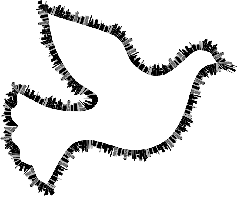 Peace Dove City - Doves As Symbols Clipart (782x650), Png Download