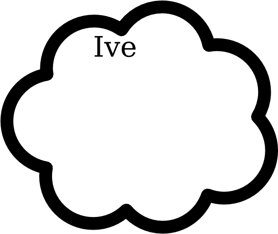 Thought Cloud Clipart (570x595), Png Download