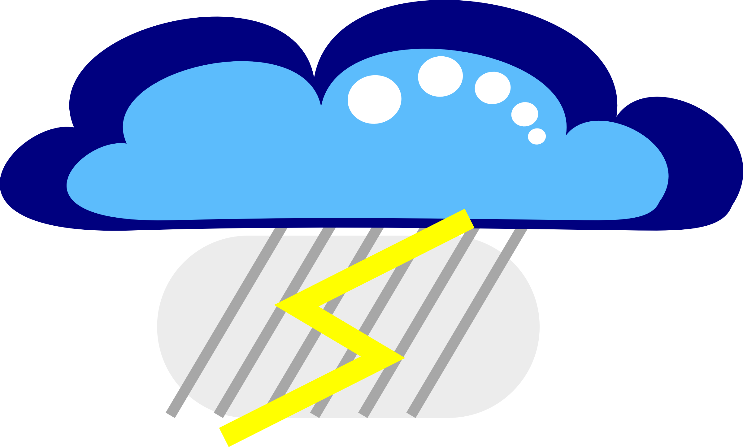 Cloud Clipart - برق كرتون - Png Download (2400x1444), Png Download