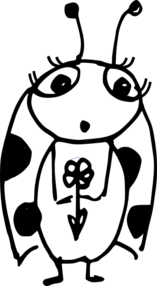 Free Digital Ladybug And Flower Scrapbooking Paper - Ladybird Beetle Clipart (536x975), Png Download