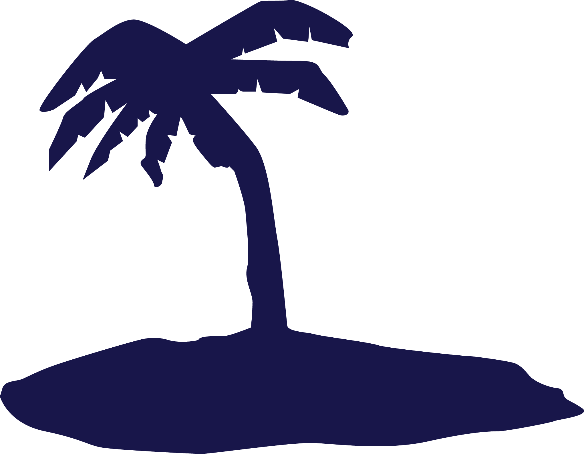 Silhouette Black White Tree Clip Art - Png Download (2042x1588), Png Download